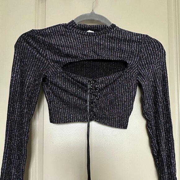 Bear Dance Shirt, M, Female, Black Sparkles - Picture 2 of 3